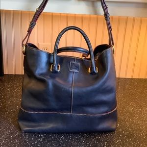 Dooney & Bourke Navy Florentine Leather Chelsea Tote